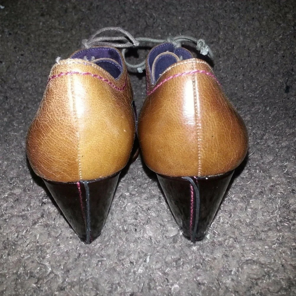 TRUE RELIGION-Patent Leather Oxford Booties - Picture 5 of 7